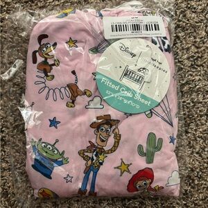 Little Sleepies Pink Toy Story Fitted Crib Sheet